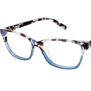 7 For All Mankind Blue Tortoiseshell Glass Frames